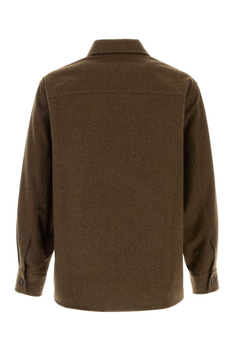 Khaki Regular Solid Shirt 2