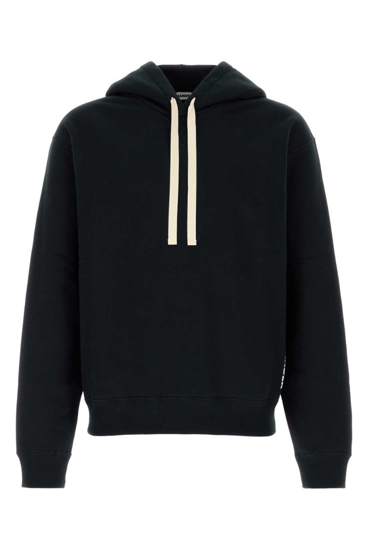Black Regular Solid Hoodie 1