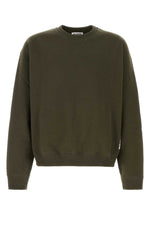 Olive Crew Neck Sweatshirt 1