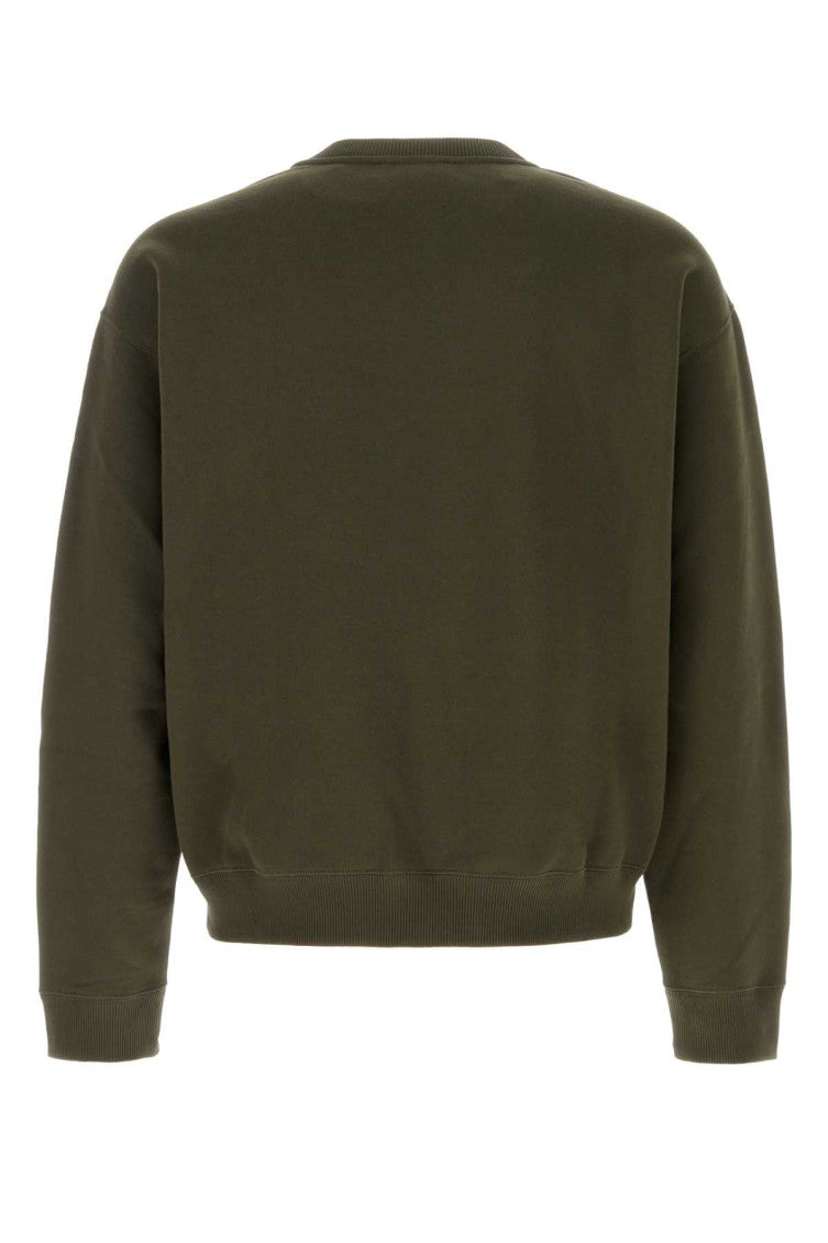 Olive Crew Neck Sweatshirt 2