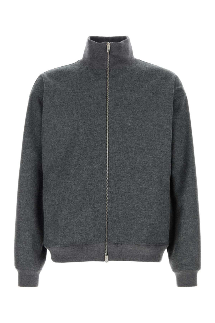 Grey Mock Collar Jacket 1