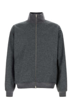 Grey Mock Collar Jacket 1