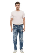 Blue Mid Rise Jeans 1