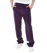 Purple Flat Front Trousers 1