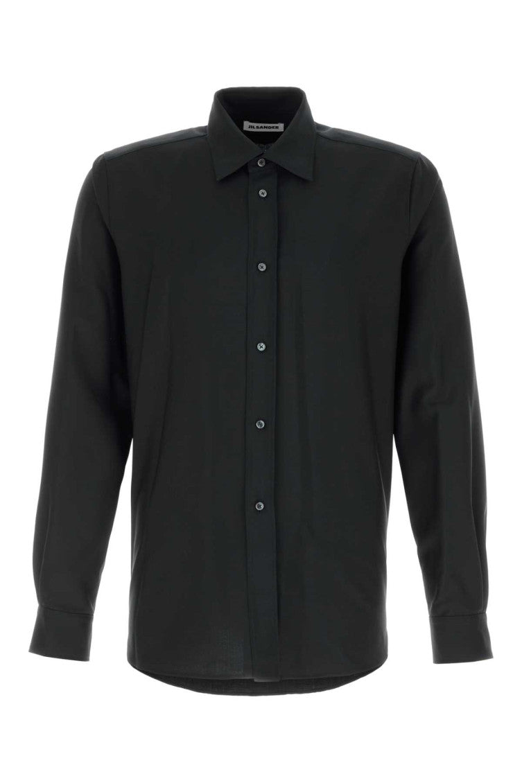 Black Regular Solid Shirt 1