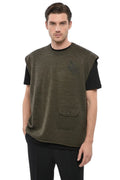 Green Crew Neck Vest 1