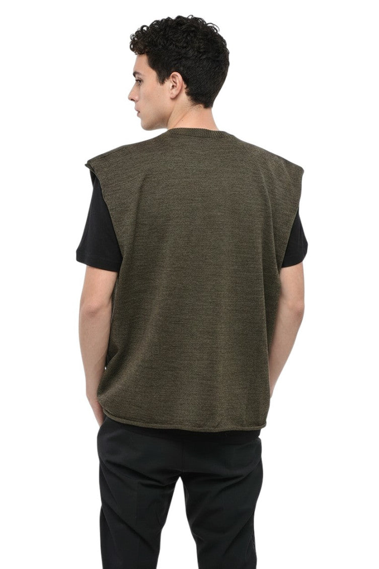 Green Crew Neck Vest 2