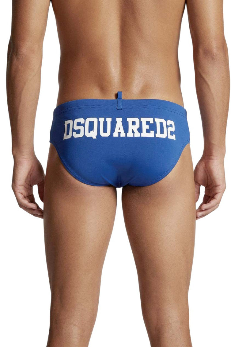 Blue Solid Swim Brief 2