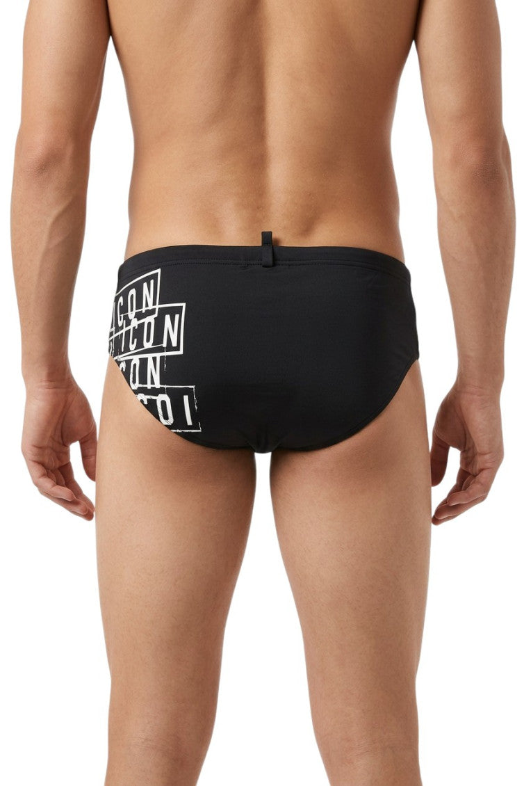 Black Logo Swim Brief 2