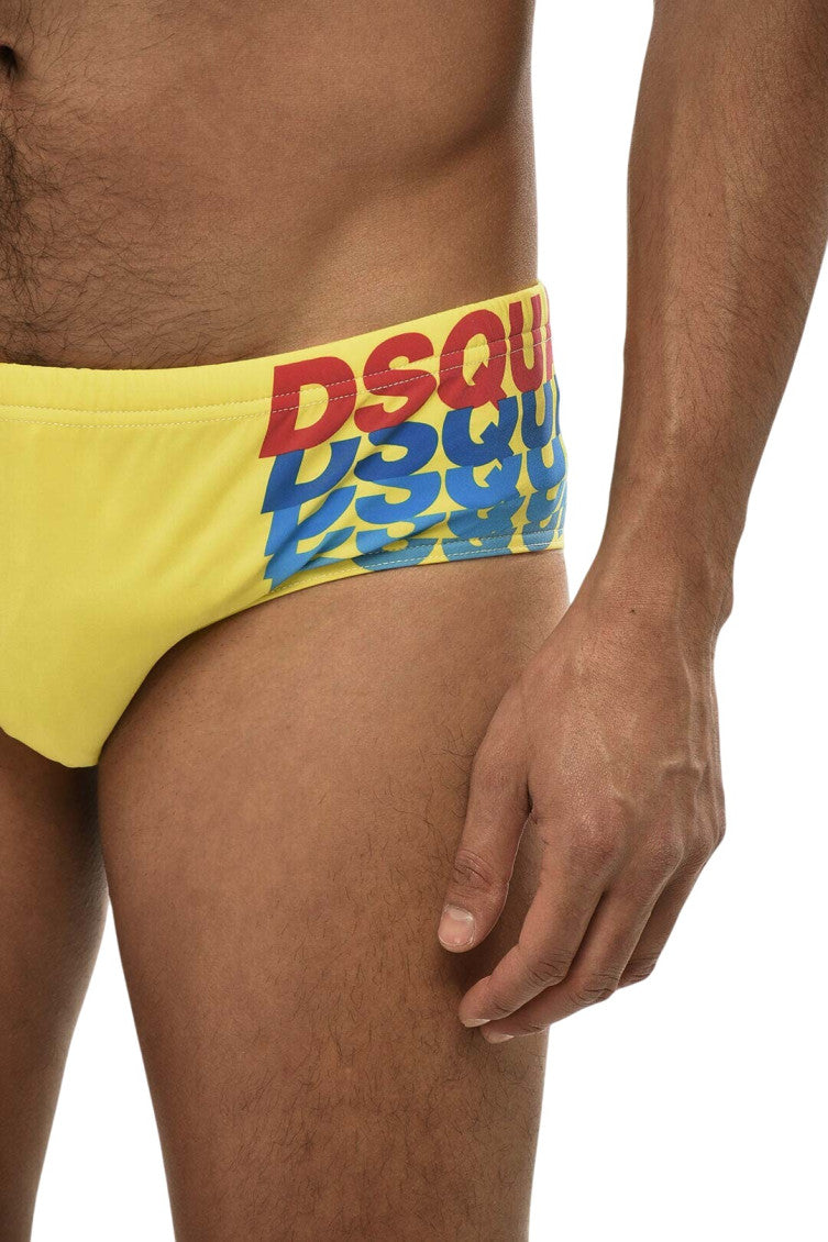 Yellow Logo Swim Brief 3