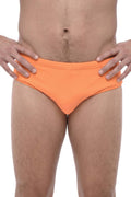 Orange Solid Swim Brief 1