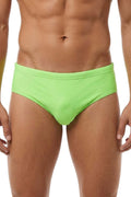 Green Solid Swim Brief 1