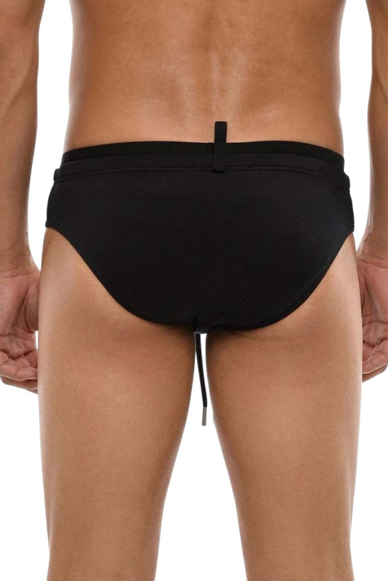 Black Logo Swim Brief 2