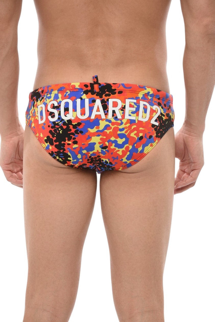 Multicolor Printed Swim Brief 2