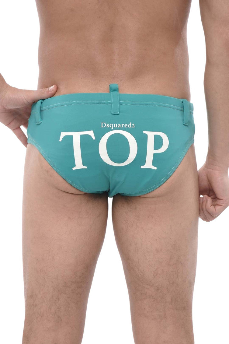 Green Solid Swim Brief 2