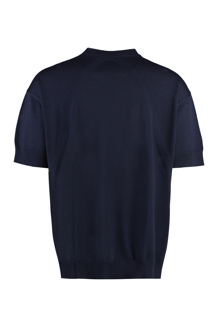 Dark Blue Knitted Sweater 2