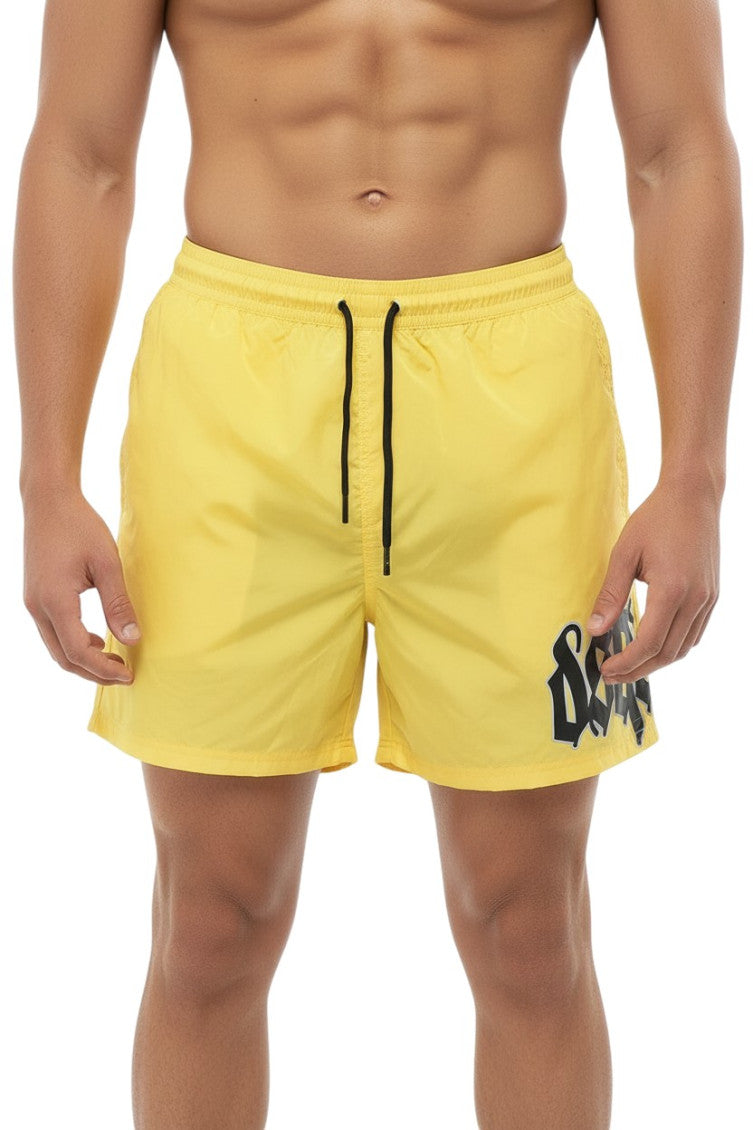 Yellow Logo Swim Shorts 1
