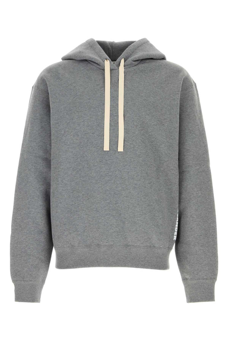 Grey Solid Regular Hoodie 1