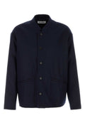 Navy Blue Mandarin Collar Jacket 1