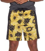 Yellow Printed Swim Shorts 1