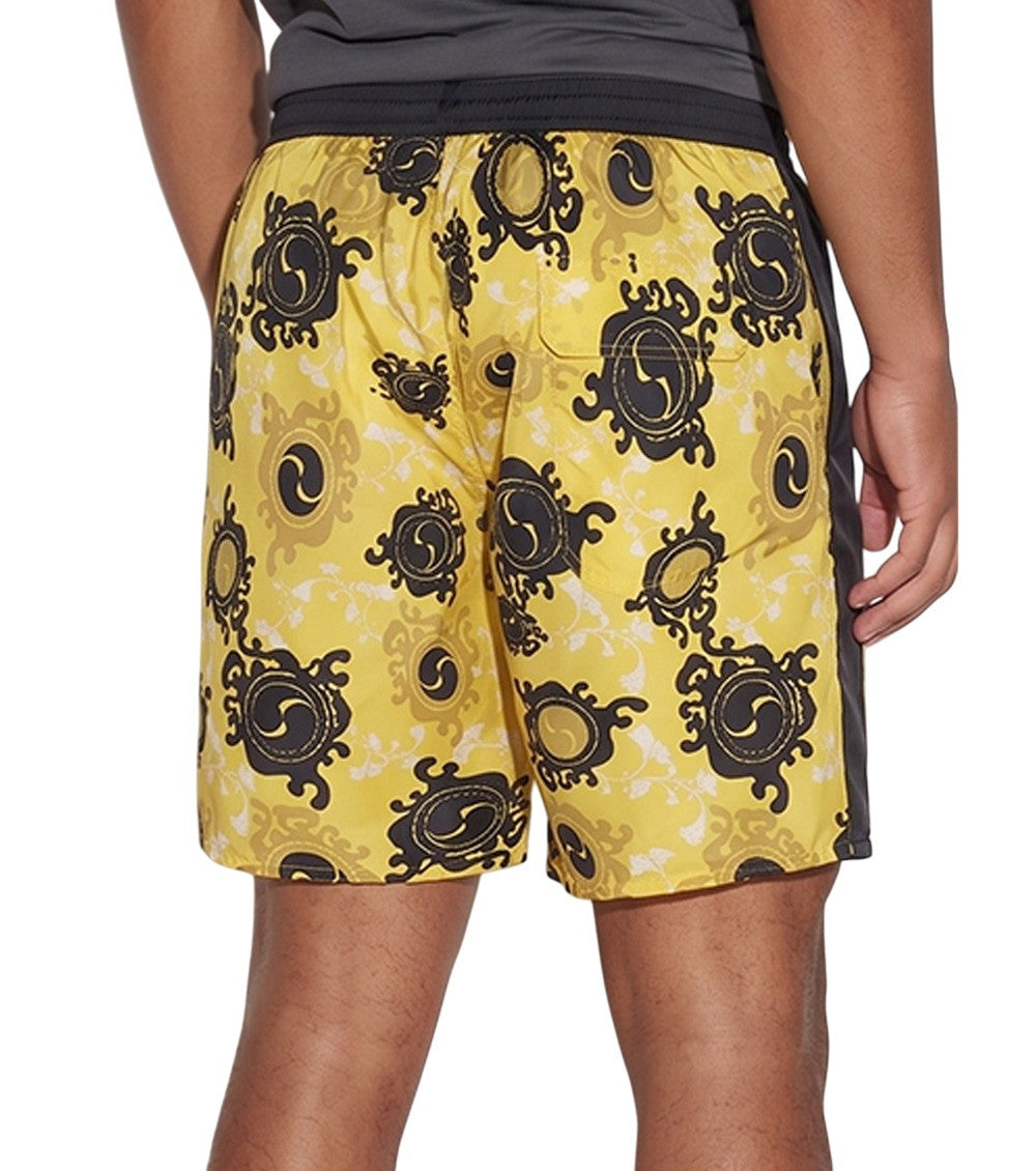 Yellow Printed Swim Shorts 2