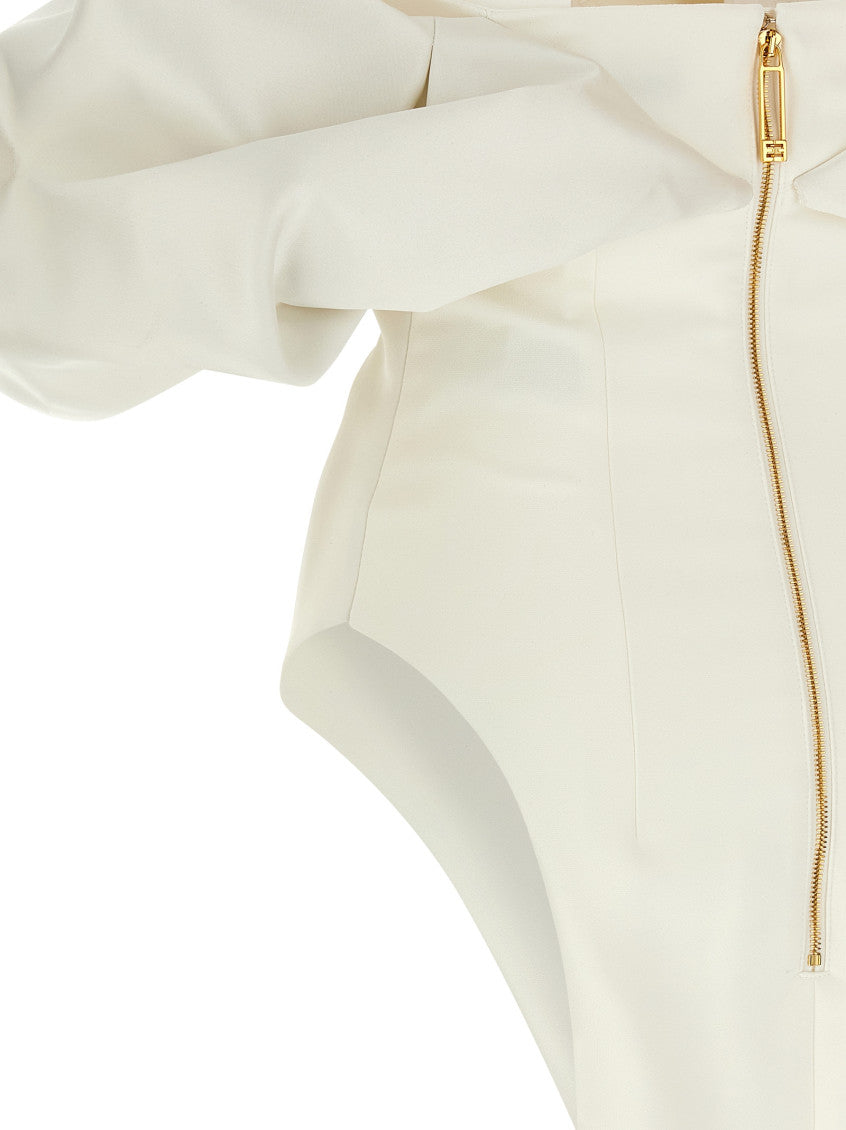 White Off-the-shoulder dress 4