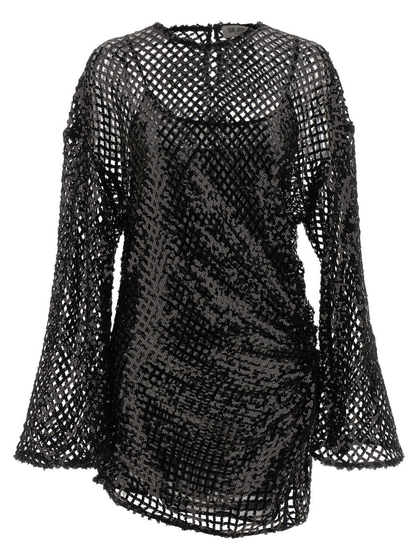 Black Sequin mesh dress 1