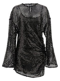 Black Sequin mesh dress 1