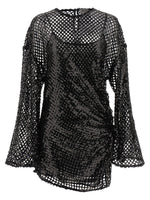 Black Sequin mesh dress 1