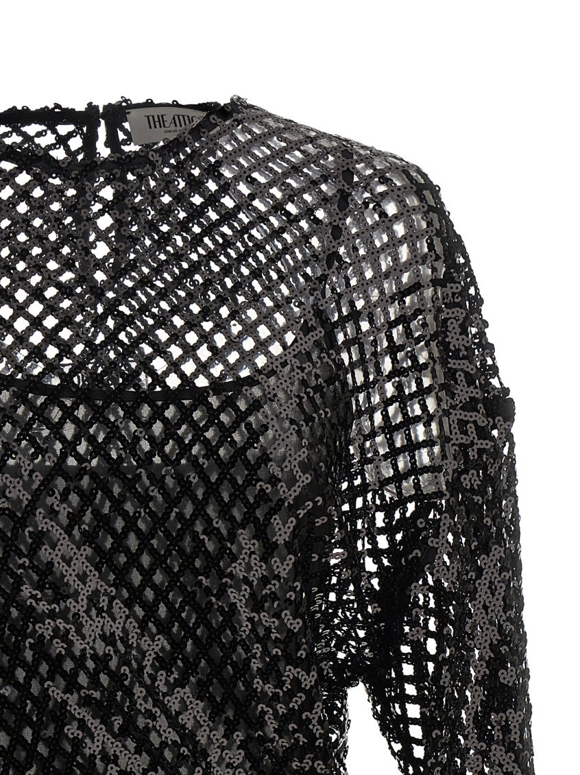 Black Sequin mesh dress 3
