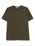 Khaki Crewneck Logo T-Shirt 1
