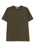 Khaki Crewneck Logo T-Shirt 1