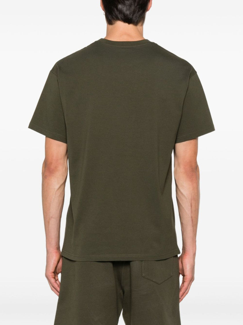 Khaki Crewneck Logo T-Shirt 2