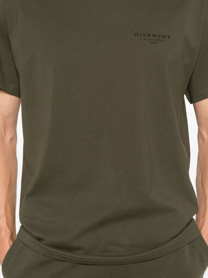 Khaki Crewneck Logo T-Shirt 3