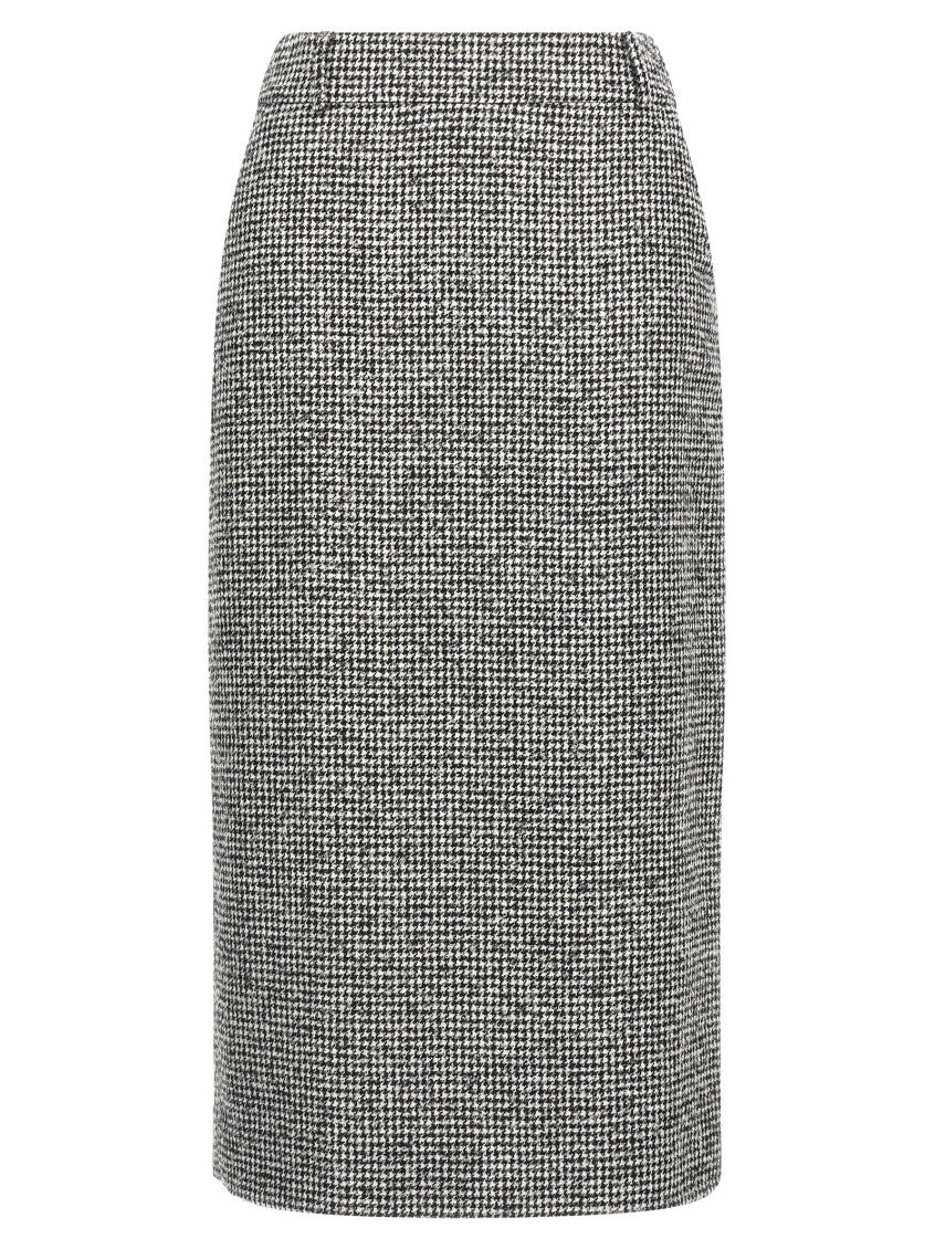 BlackWhite Longuette skirt 1