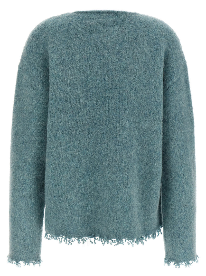 Light Blue Fringed sweater 2