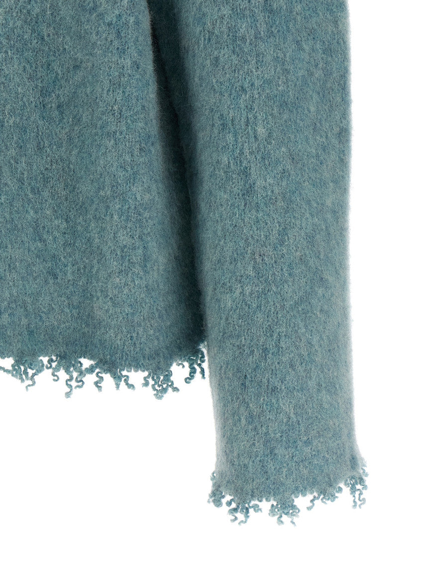 Light Blue Fringed sweater 4