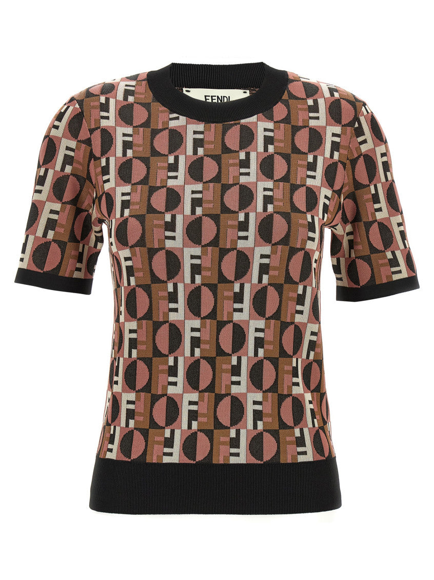Pink 'Fendi Optical' sweater 1