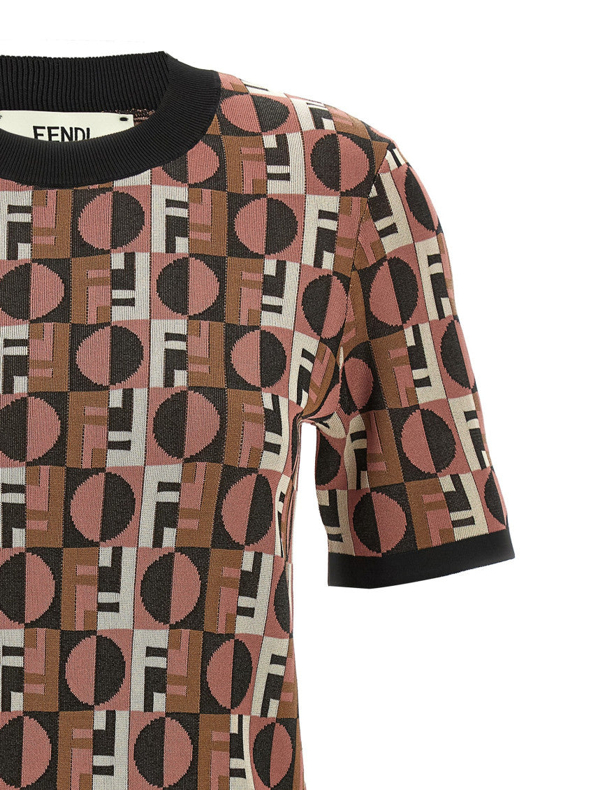Pink 'Fendi Optical' sweater 3