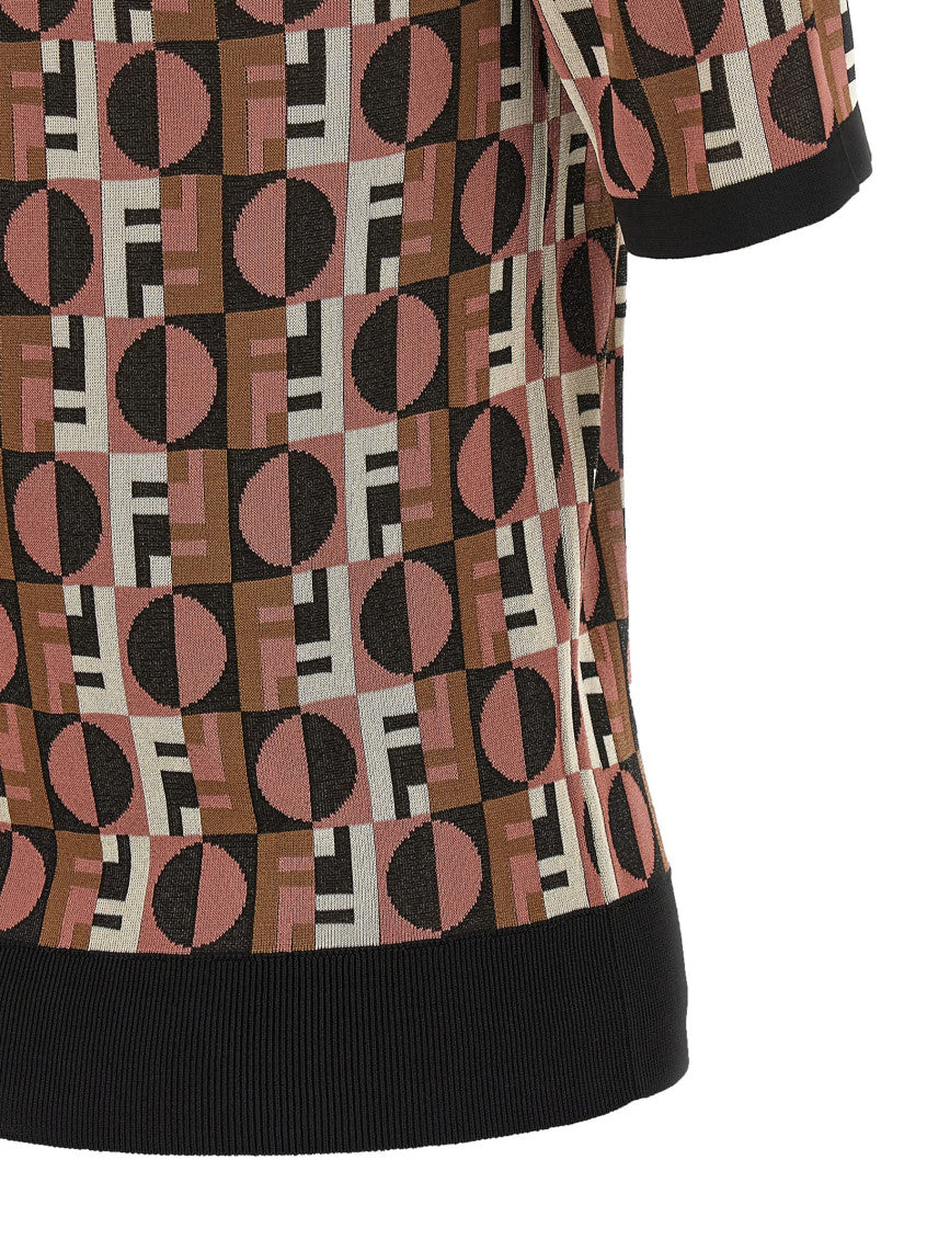 Pink 'Fendi Optical' sweater 4