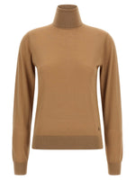 Beige Wool Turtleneck Sweater 1