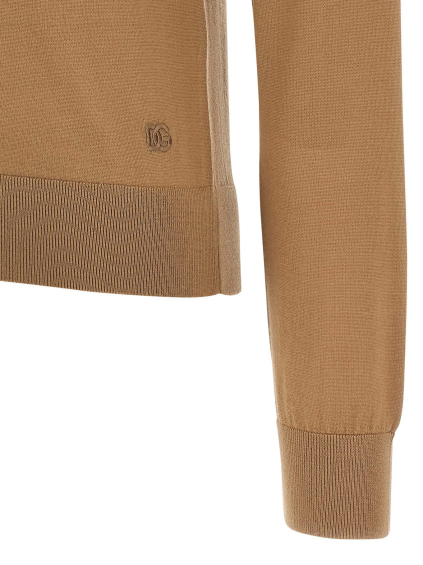 Beige Wool Turtleneck Sweater 4