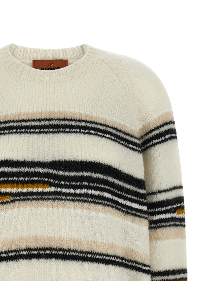 White Stripes intarsia sweater 3