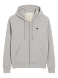 Grey Printed Logo Zip Hoodie 1