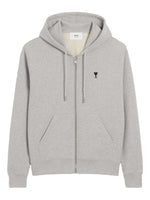 Grey Printed Logo Zip Hoodie 1