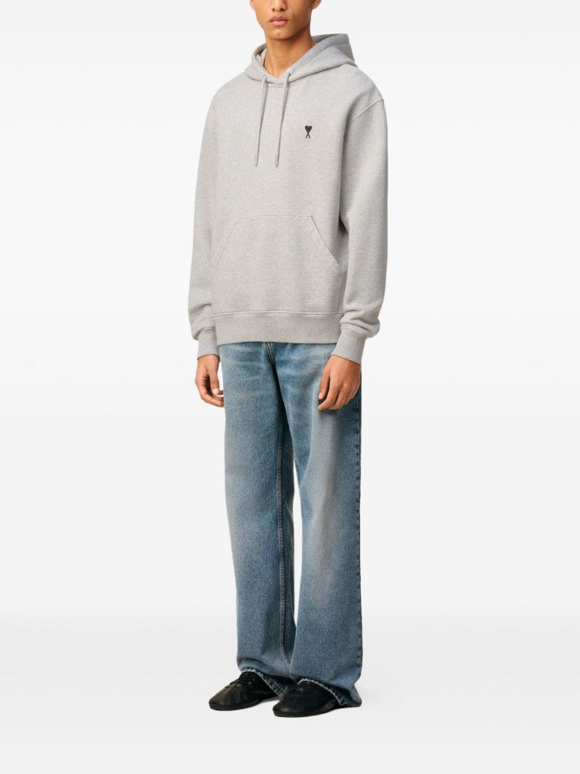 Grey Logo Print Hoodie 2