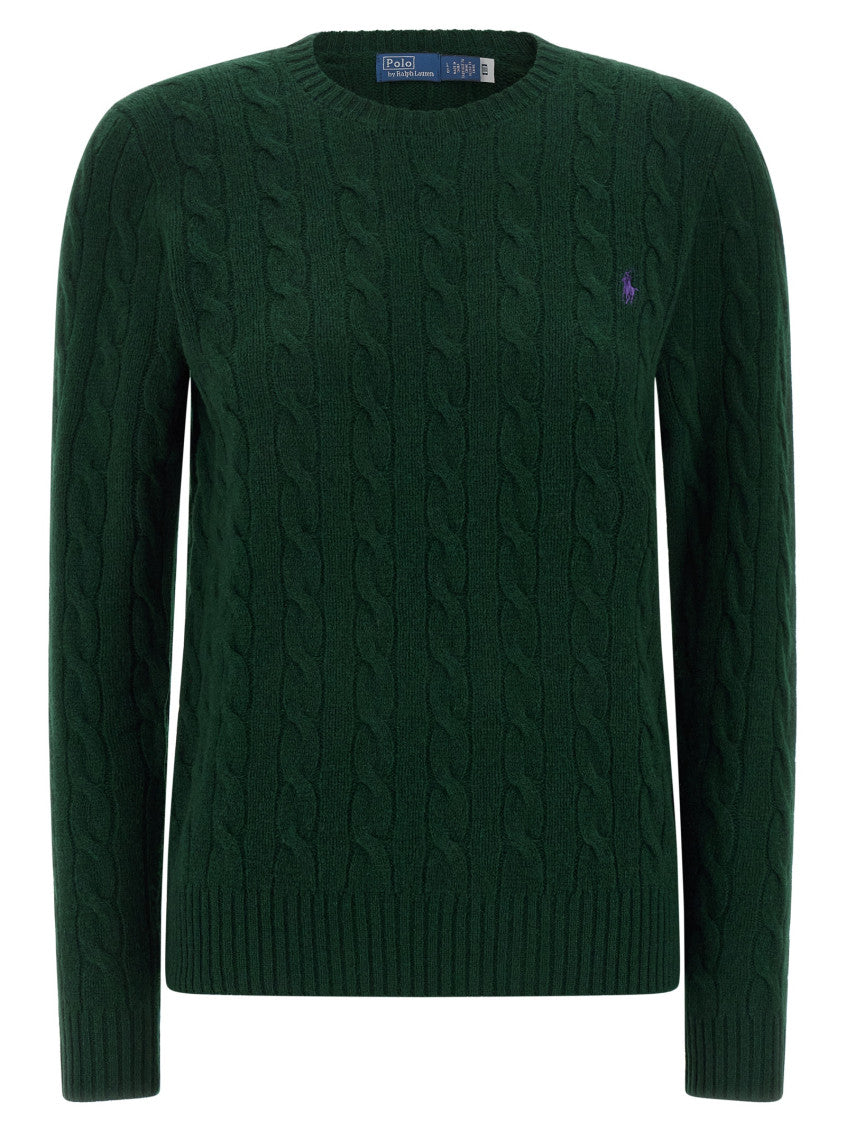 Bottle green wool blend sweater 1