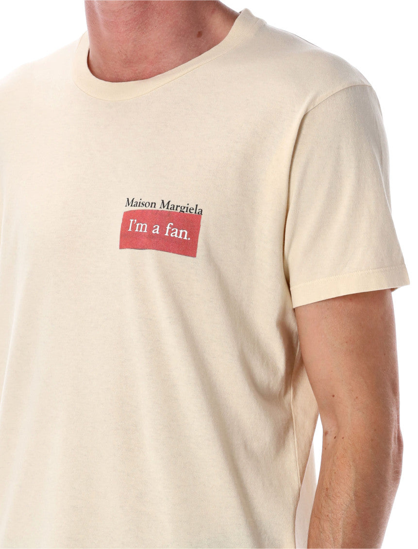 Beige Crewneck Logo T-Shirt 3