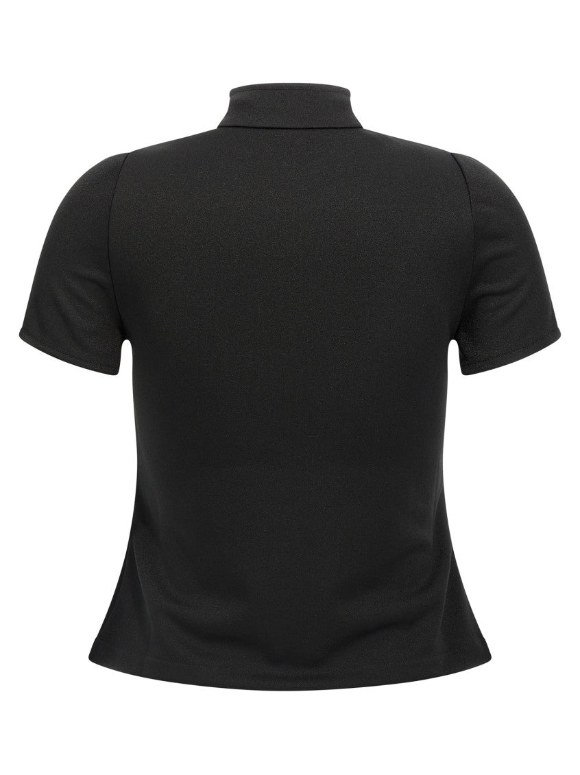 Black 'Interlock Zipped' top 2