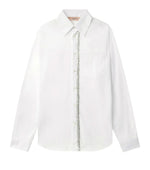 White Oversized Embellished Shirt 1